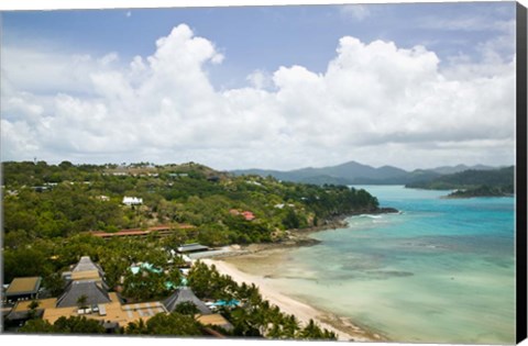 Framed Australia, Whitsunday, Hamilton Island coastline Print