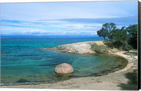 Framed Half Moon Bay, Freycinet National Park, Tasmania, Australia Print