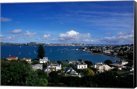 Framed Torpedo Bay, Auckland, North Island, New Zealand, Oceania Print