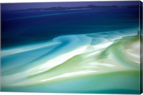 Framed Australia, Whitsunday Island, Hill Inlet, pattern Print