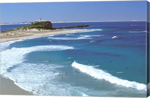 Framed Stony Point Beach, Newcastle, New South Wales, Australia Print