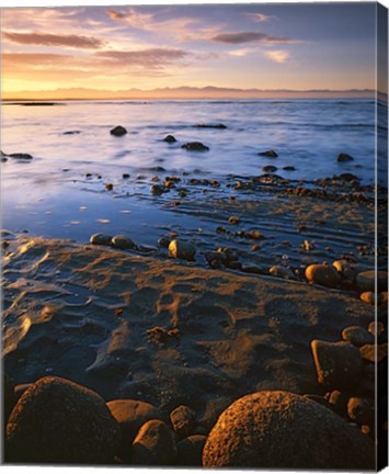 Framed Sunset, Tasman Bay, South Island, New Zealand Print