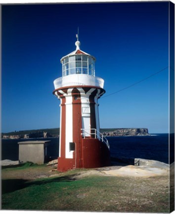 Framed Hornby Lighthouse, Sydney Harbor NP, New South Wales, Australia Print