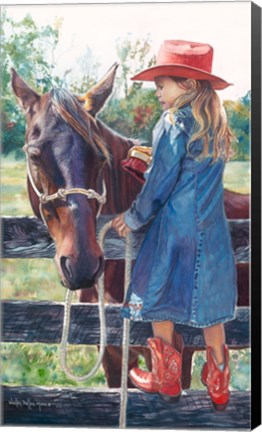 Framed Getting the Brush Off Print