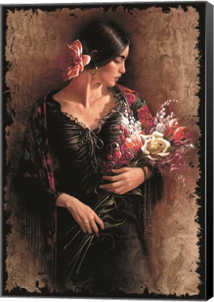 Framed Las Flores Print