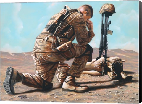 Framed Soldiers Cross Print