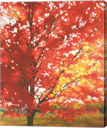 Framed Red Tree Print