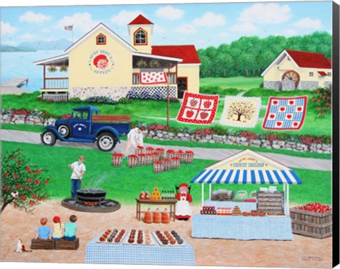 Framed Aunt Abby's Apples Print