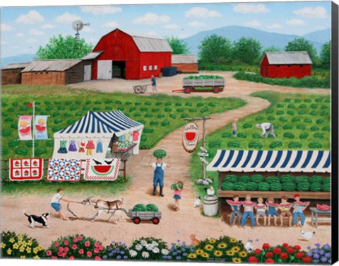 Framed Walter's Watermelon Print