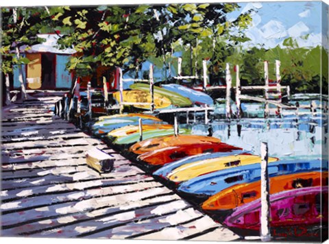 Framed Kayak Dock Print