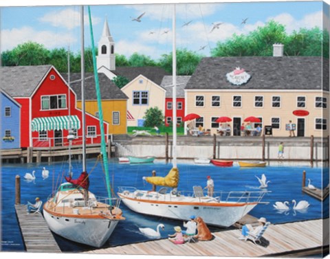 Framed Swan Haven Print