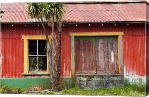 Framed Golden Nugget Hotel, Shantytown, near Greymouth, West Coast, South Island, New Zealand Print