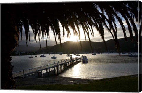 Framed Waikawa Bay, near Picton, Marlborough Sounds, South Island, New Zealand Print