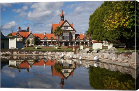 Framed Bath House, Government Gardens, Rotorua, North Island, New Zealand Print