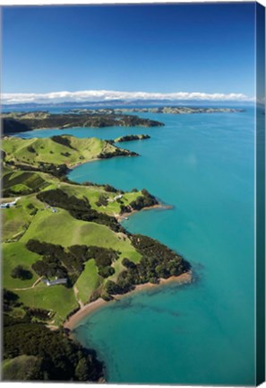 Framed Coastline, Waiheke Island, Auckland, New Zealand Print