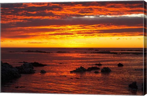 Framed Sunrise, Kaikoura, South Island, New Zealand Print