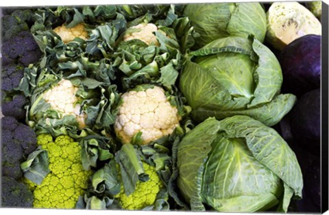 Framed Vegetable Stall, Cromwell, Central Otago, South Island, New Zealand Print