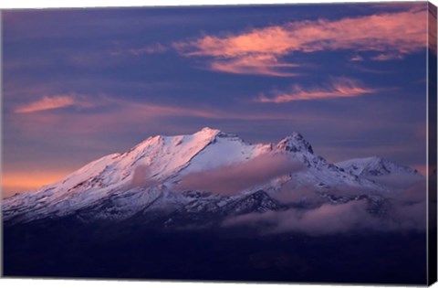 Framed Mt Ruapehu, Tongariro NP, North Island, New Zealand Print
