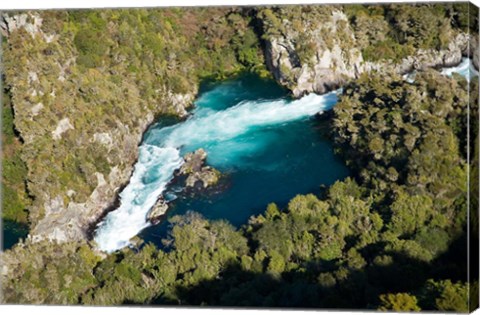 Framed Aratiatia Rapids, Waikato River, near Taupo, North Island, New Zealand Print