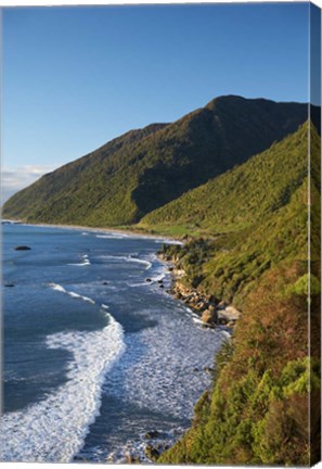 Framed Coastline, Twelve Mile Bluff, South Island, New Zealand Print