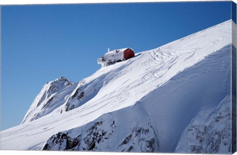 Framed Hut, Franz Josef Glacier, South Island, New Zealand Print