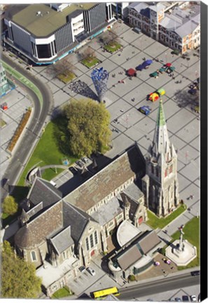 Framed Cathedral Church of Christ, Christchurch, South Island, New Zealand Print