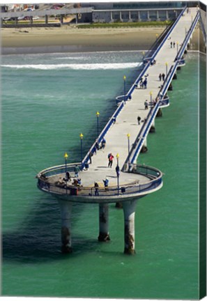 Framed New Brighton Pier, Christchurch, South Island, New Zealand Print