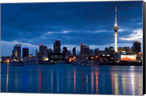 Framed Skytower, City Skylines, North Island, New Zealand Print