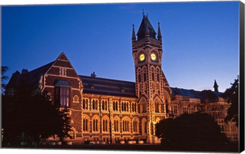 Framed Building at University of Otago, Dunedin, New Zealand Print