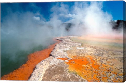 Framed Champagne Pool, Waiotapu Thermal Wonderland near Rotorua, New Zealand Print