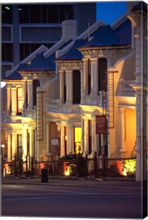 Framed Terrace Houses, Stuart Street, Dunedin, New Zealand Print