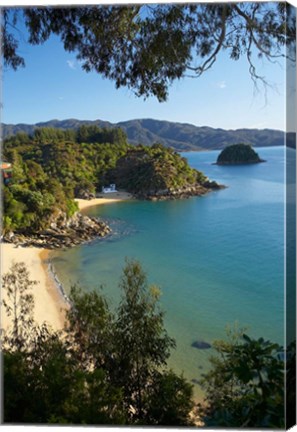 Framed Breaker Bay, Honeymoon Bay, South Island, New Zealand Print