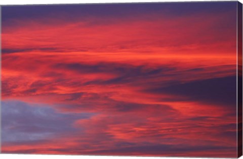 Framed Clouds, Sunset, Dunedin, Otago, South Island, New Zealand Print