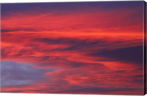 Framed Clouds, Sunset, Dunedin, Otago, South Island, New Zealand Print