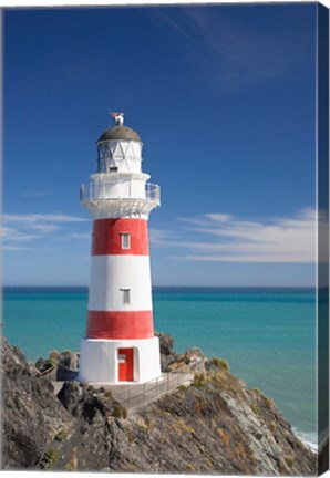 Framed Historic Cape Palliser Lighthouse (1897), Wairarapa, North Island, New Zealand Print