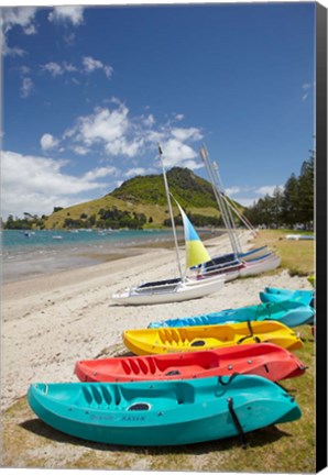 Framed Kayaks, Bay of Plenty, North Island, New Zealand Print