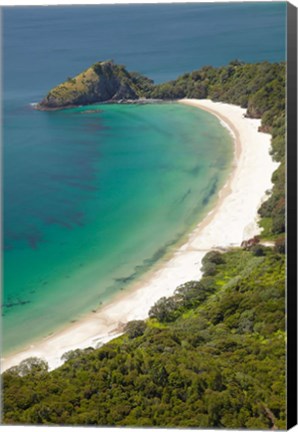 Framed New Chums Beach and Motuto Point, Coromandel Peninsula, North Island, New Zealand Print