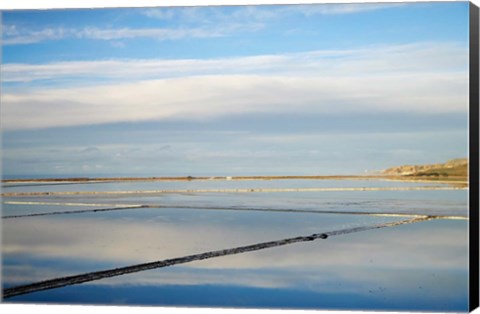 Framed New Zealand, South Isl, Evaporation Ponds, Lake Grassmere Print