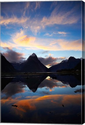 Framed New Zealand, South Island, Fiordland, Milford Sound Print
