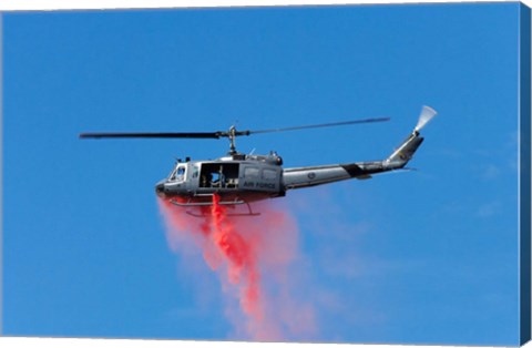 Framed New Zealand, Warbirds Over Wanaka, Vintage Helicopter Print