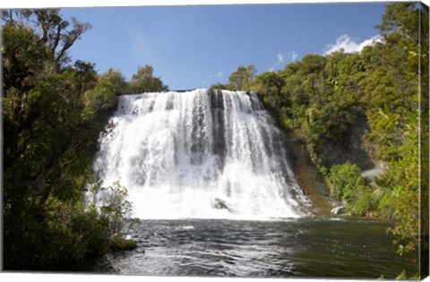 Framed Papakorito Falls, Te Urewera, North Island, New Zealand Print