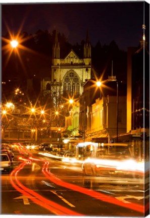 Framed St Paul&#39;s Cathedral, Octagon, Dunedin, South Island, New Zealand Print