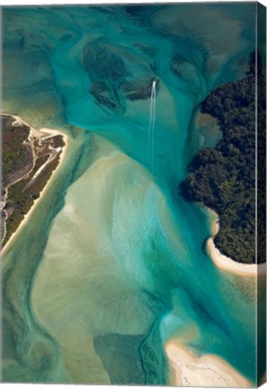 Framed Tidal Patterns, Awaroa Inlet, South Island, New Zealand Print