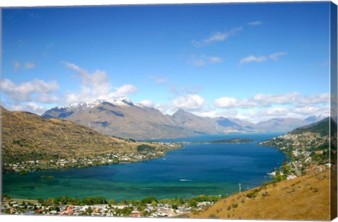 Framed New Zealand, Queenstown, Lake Wakatipu Print