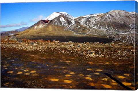 Framed Tongariro NP, New Zealand, Volcanic plateau Print