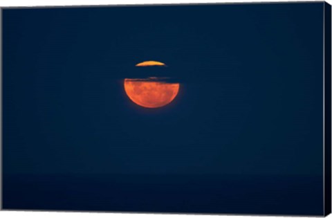 Framed Full moon, from Dunedin, South Island, New Zealand Print