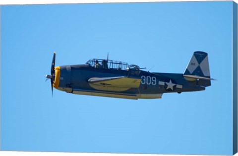 Framed Grumman Avenger, Warbirds over Wanaka, War plane, New Zealand Print