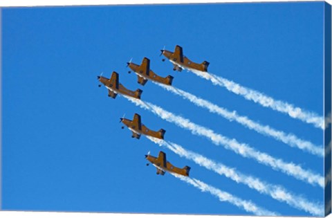 Framed Red Checkers Aerobatic Display Team with CT-4B Airtrainers Print