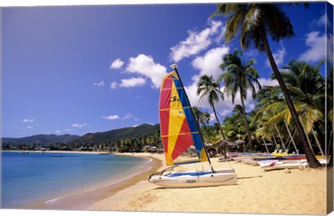 Framed Carlisle Bay Beach, Antigua Print