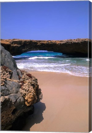 Framed Natural Beach Bridge, Aruba, Caribbean Print